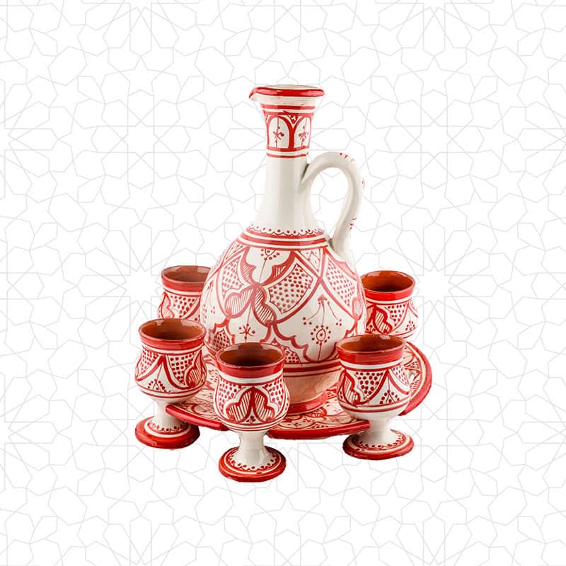 Red Ceramic Laban Set