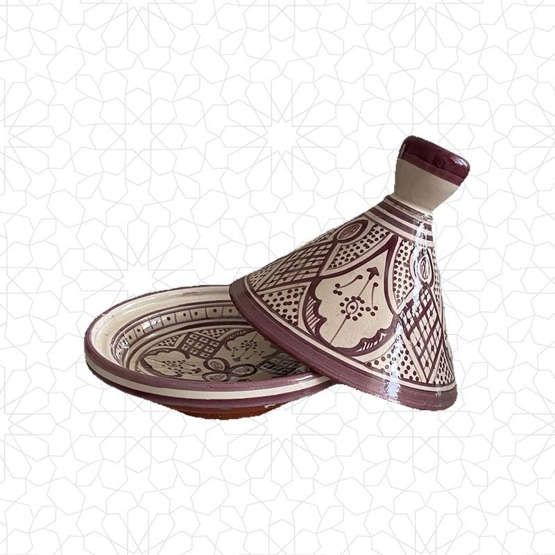 Purple Ceramic Tagine 23cm - Image 2