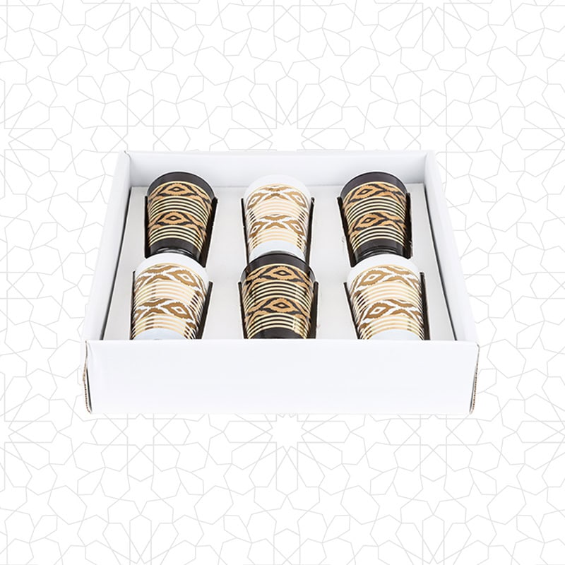 Elegant White & Black Tea Glasses - Image 2