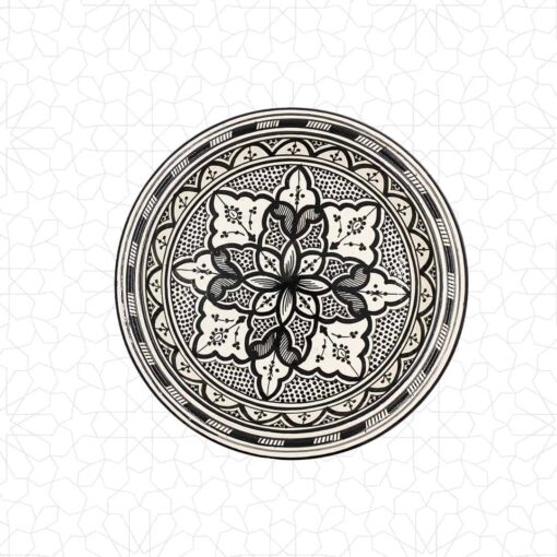 قصعة مزخرفة بالرسم اليدوي – قطر 40 سم