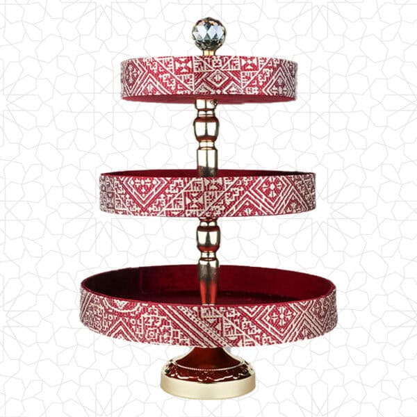 Dark Red Sweets Display for Festive Occasions and Treats