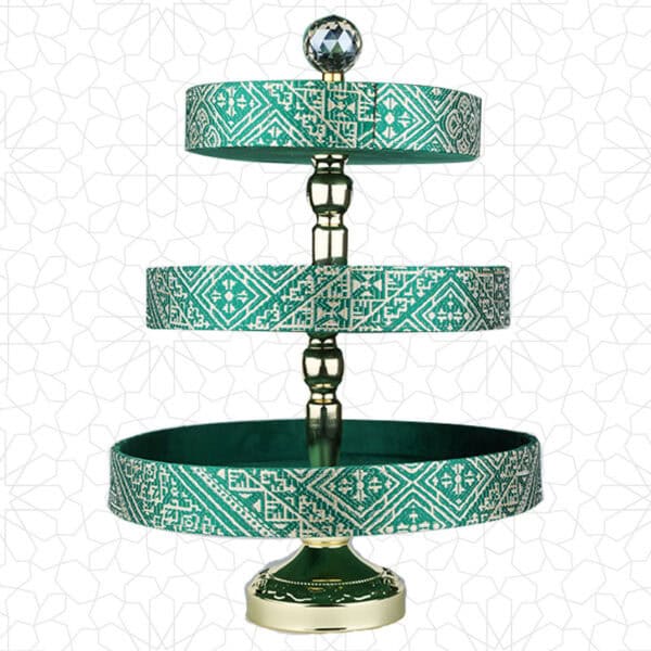 Royal Green Sweets Display for Eye-Catching Showcases