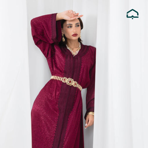 Burgundy Velvet Caftan
