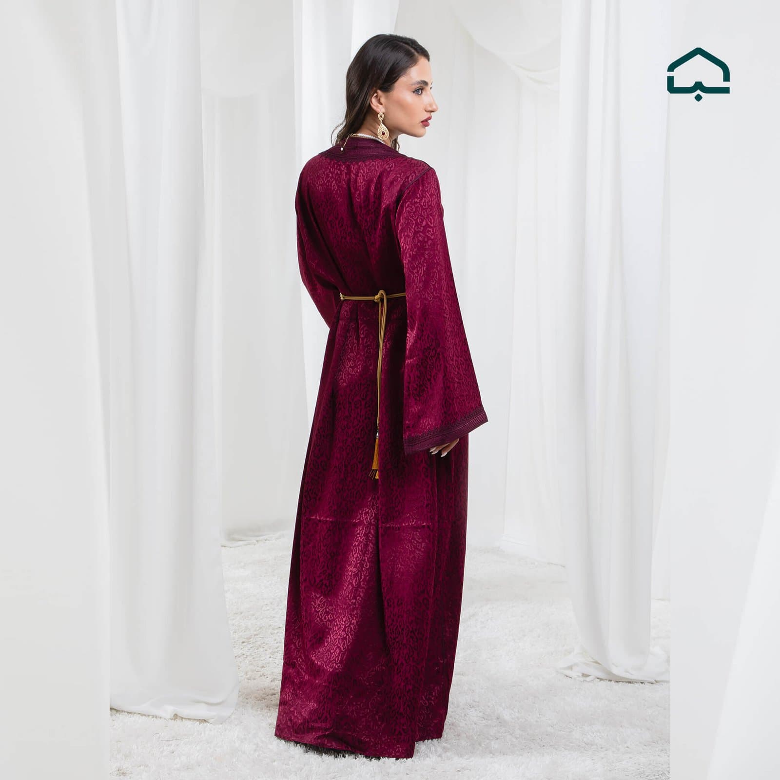 Burgundy Velvet Caftan - Image 7