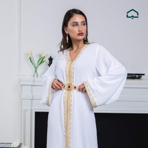 White Crêpe Caftan
